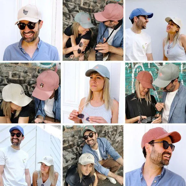 LIGARTI Bestickte Cord Cap – Wassermelone – LIGARTI Tiermanufaktur, Terracotta, – Produktbild 4 von 4