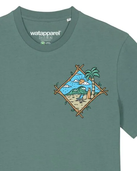watapparel watapparel T-Shirt Unisex Beach is calling, Green bay, – Produktbild 3 von 3