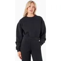 ORGANICATION ORGANICATION SILLIVIA | Essentials Crop-Sweatshirt aus Bio-Baumwolle und recyceltem Polyester, Black, – Produktbild 1 von 1