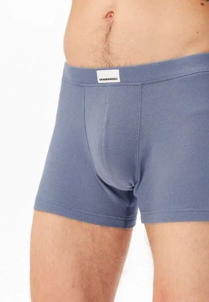 ARMEDANGELS ARMEDANGELS RICAARD RIB Herren Ripp-Boxer aus Bio-Baumwoll Mix, Blue stone, – Produktbild 3 von 4