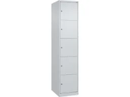 C+P C+P Schließfachschrank Classic PLUS, 5 Fächer, 1850x400x500mm, Lichtgrau – Produktbild 1 von 1