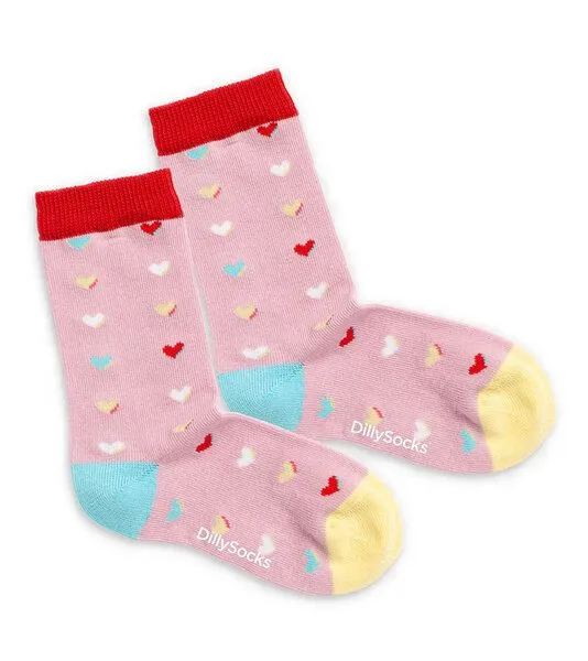 DillySocks DillySocks Kindersocken Lil Sweet heart of mine aus Biobaumwoll-Mix, Rosa, – Produktbild 2 von 3