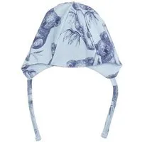 Walkiddy Baby Mütze GOTS zertifiziert Bio-Baumwolle 95/5 Elasthan Blau Koala-Print Bindebänder weich – Walkiddy – Produktbild 1 von 1