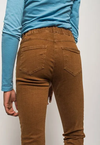 Alma & Lovis Alma & Lovis Schmale Damen Jeans aus Bio-Baumwolle | Slim Jeans, Camel, – Produktbild 3 von 4