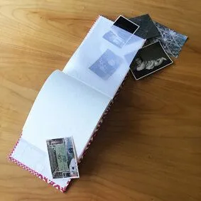 Salon Elfi Salon Elfi Fotoalbum mit handgeschöpftem Papiereinband, Rot, – Produktbild 4 von 4