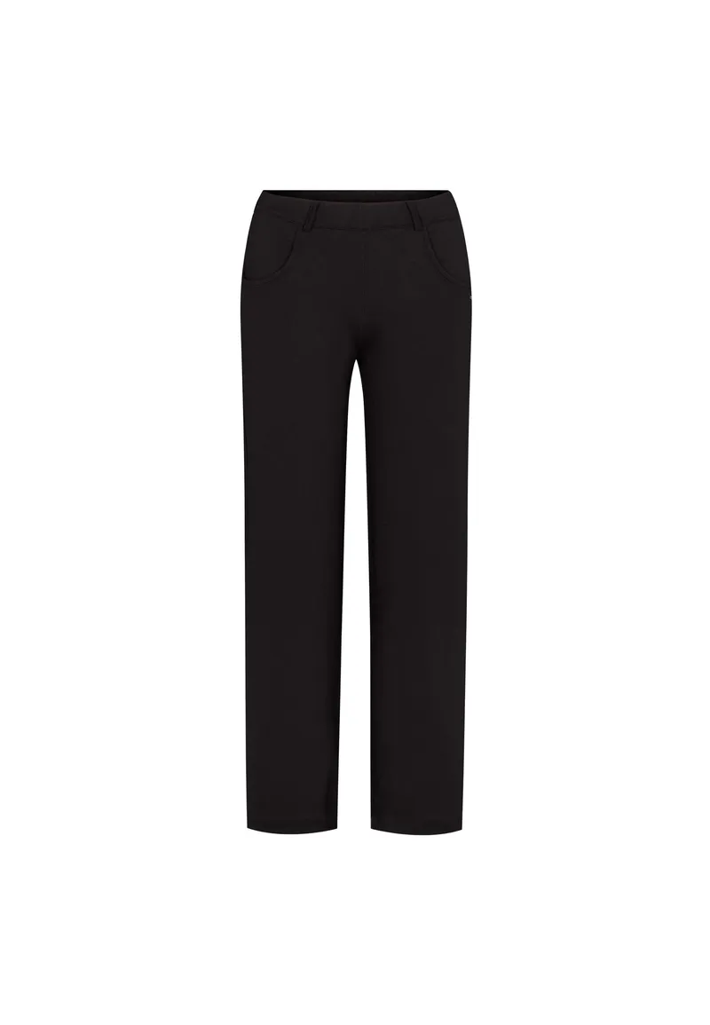LAURIE LAURIE Damen vegan Hose Donna Loose Ml Schwarz Gebürstet, Schwarz, – Produktbild 1 von 2