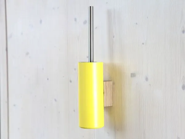 werkvoll by Lena Peter werkvoll by Lena Peter Recycling Wandhalter WC-Bürste FIRE mit Edelstahlgriff, Gelb, – Produktbild 1 von 4
