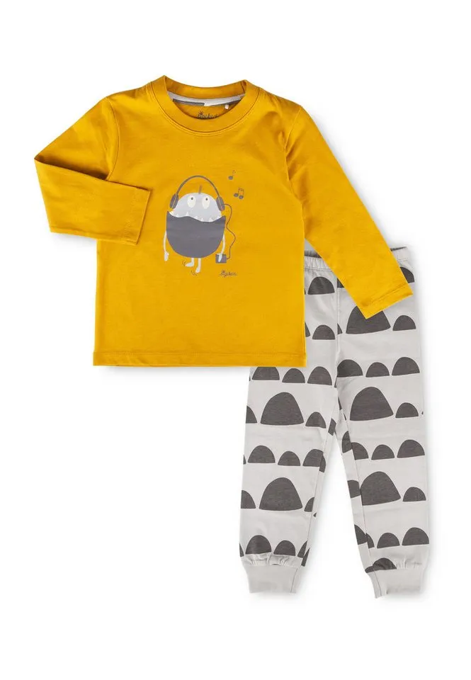 sigikid sigikid Pyjama Nachtwäsche für Kinder Jungen (1 tlg), Gelb|grau, – Produktbild 1 von 5