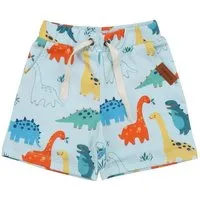 Walkiddy Baby Shorts GOTS zertifiziert Bio-Baumwolle mit Elasthan, Blau, Dinosaurier-Muster, Walkiddy – Produktbild 1 von 1