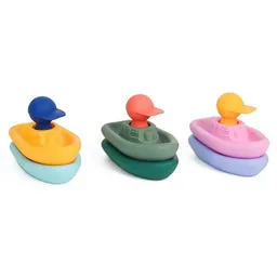 PETIKIDS PETIKIDS Silikon-Badespielzeug zur Förderung der Entwicklung – Set mit 2 Booten + 1 Kapitän – Produktbild 1 von 1
