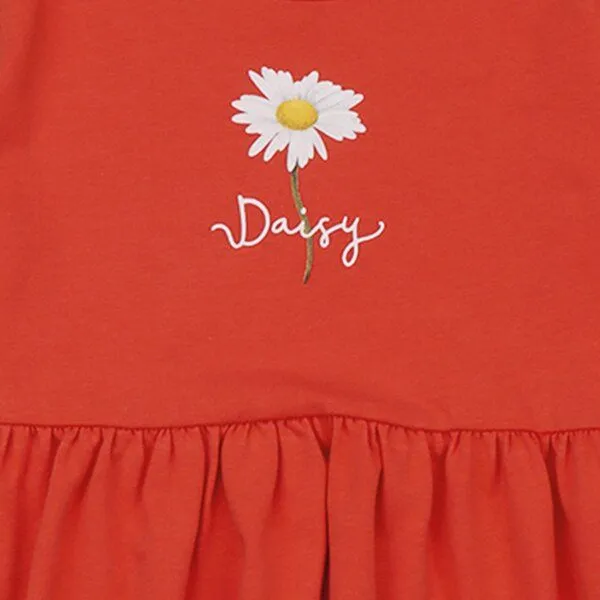 Walkiddy Walkiddy Kinder Langarmkleid GOTS zertifiziert, Bio-Baumwolle, terracotta, „Wild Flowers“, weich & bequem, Orange, – Produktbild 2 von 3