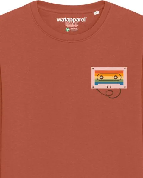 watapparel watapparel Sweatshirt Unisex Rainbow Cassette, Heritage brown, – Produktbild 3 von 3