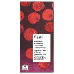 Vivani Edelbitterschokolade mit Cranberries – Produktbild 1 von 1