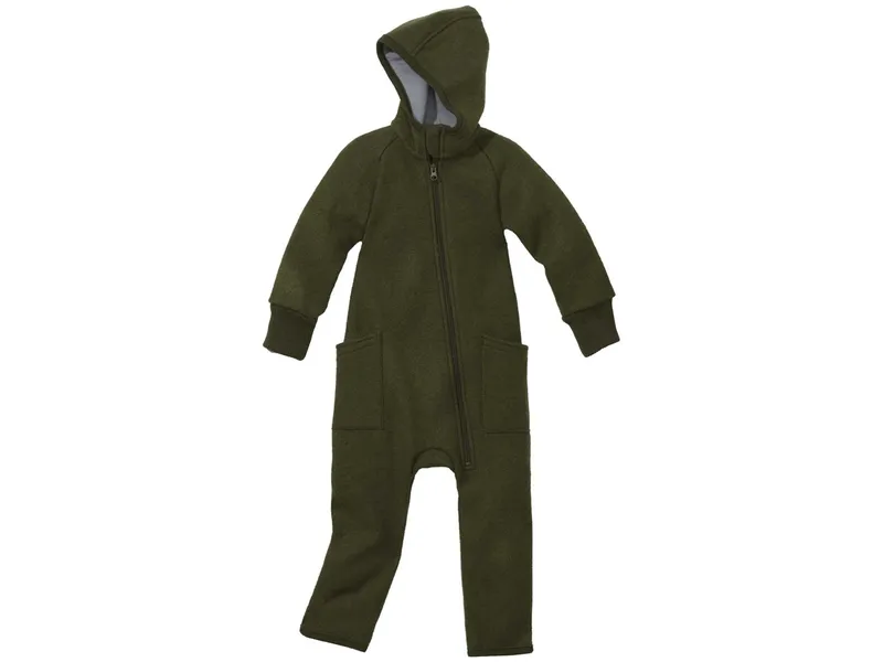 Disana Disana Baby Walk-Overall mit Zipper Bio-Merinowolle oliv Gr.86/92, Grün, – Produktbild 1 von 1
