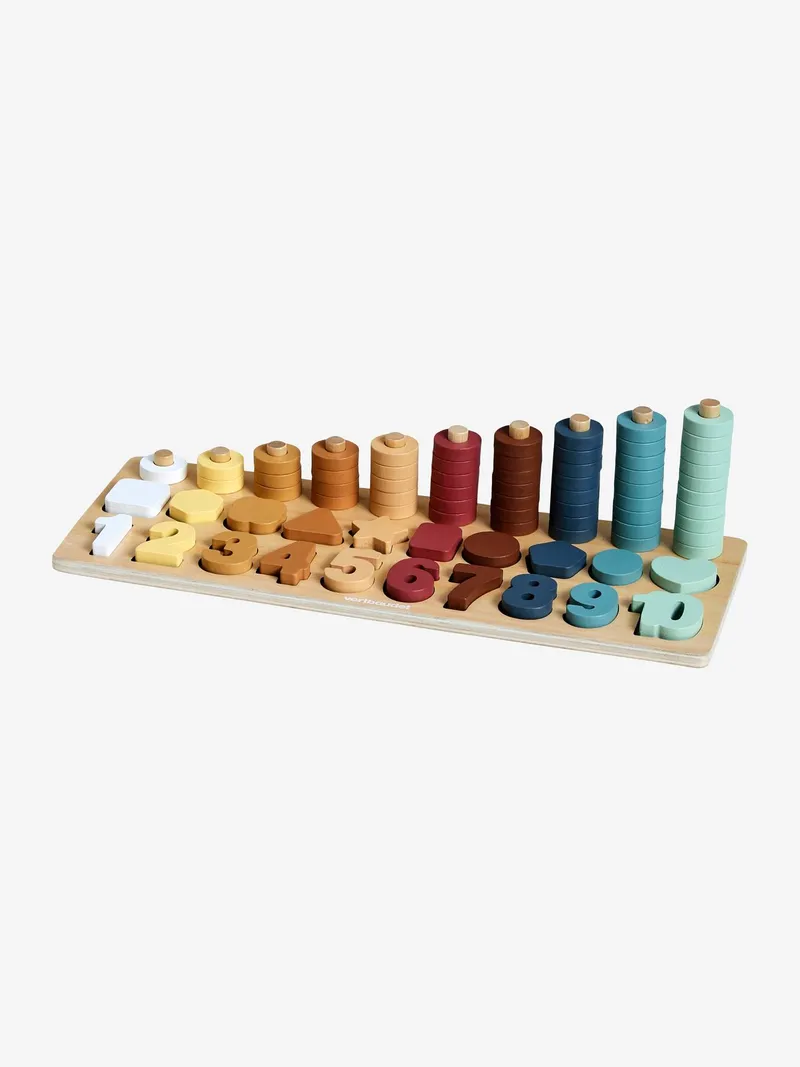 Vertbaudet Kinder Zahlen-Lernspiel, Beige, – Produktbild 2 von 4