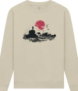 Spreecult Spreecult Japan Sonne - Unisex Sweatshirt - Bio und Fair - Meer Natur Nacht Berge Japan – Produktbild 1 von 1