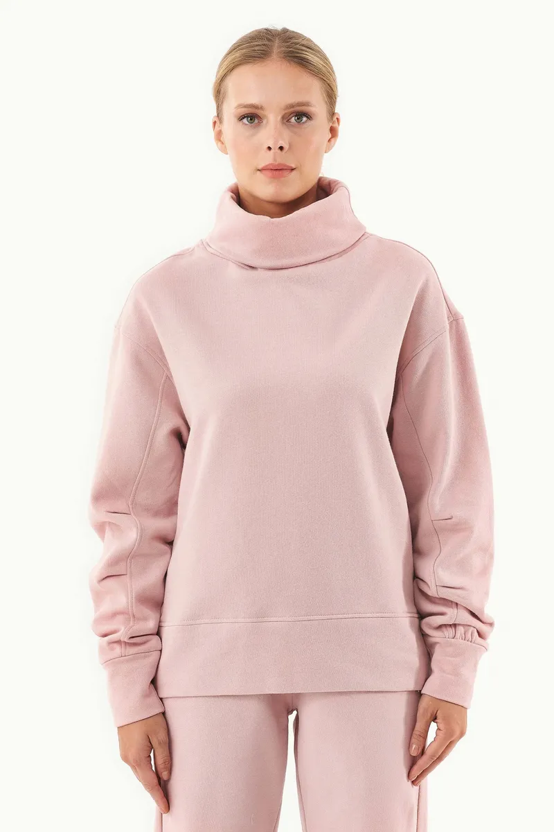 ORGANICATION ORGANICATION Damen vegan Pullover Rollkragen Aus Bio-Baumwolle Rosa, Rosa, – Produktbild 2 von 2