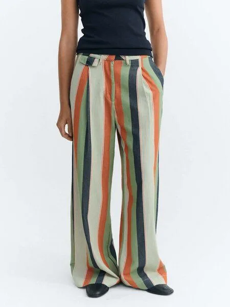 thinking mu thinking mu Damen Hose - Striped Pat Pants - aus Bio-Baumwolle, Quick stripes (bunt), – Produktbild 1 von 4