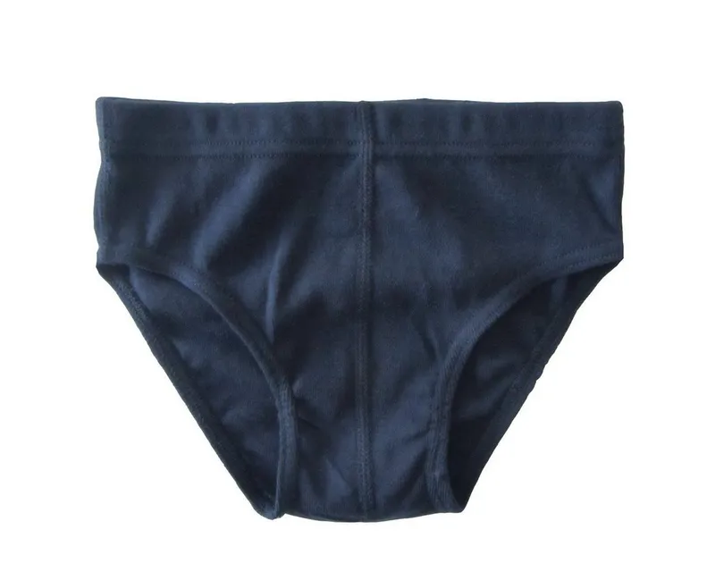 HERMKO Slip 2850 100 % Bio Baumwolle Boys Sportslip Basic Denhbund, Blau, – Produktbild 1 von 1