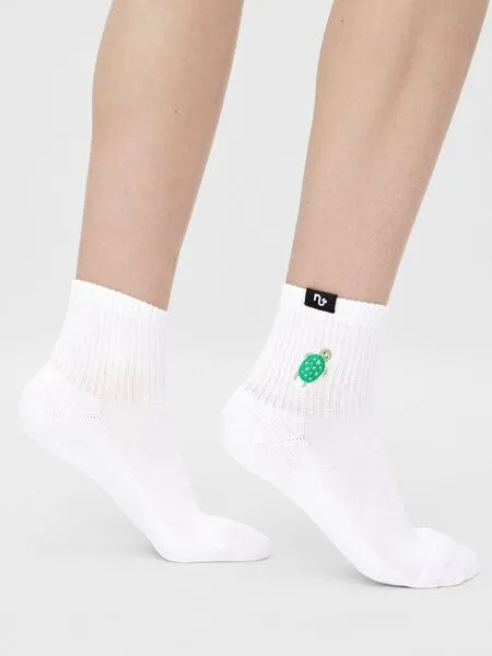 Natural Vibes Natural Vibes Turtle Quarter Socken | Schildkröte Socken | Sneaker Socken | Bio GOTS | Bunte Socken | Herren Damen Socken – Produktbild 1 von 3