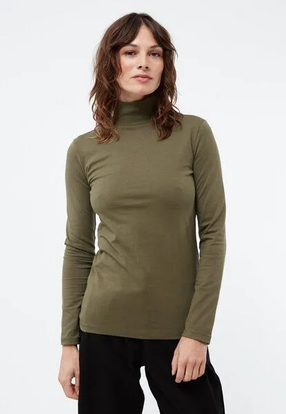 Givn Berlin Givn Berlin Longsleeve GBVIDA aus Bio-Baumwolle mit Turtleneck, Grün, – Produktbild 1 von 4