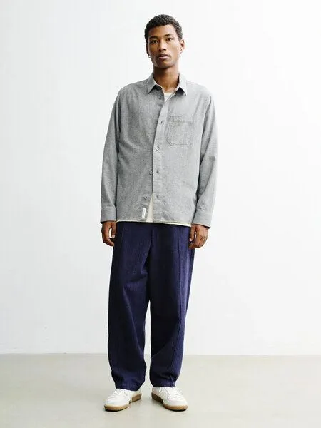 Rotholz Rotholz Hemd - Flannel Casual Shirt - aus Biobaumwolle, Light grey (grau), – Produktbild 4 von 4