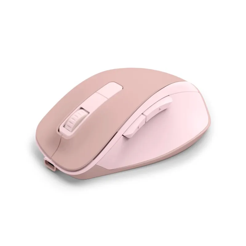 Hama Hama Funkmaus WM-500, ergonomisch, 6 Tasten, ohne Klickgeräusch, Akku, Rosa (00173085) – Produktbild 2 von 5