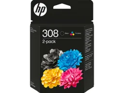 Hewlett Packard HP 2er-Set Druckköpfe 6L6S6UE, Nr. 308 schwarz, cyan, magenta, gelb – Produktbild 1 von 1