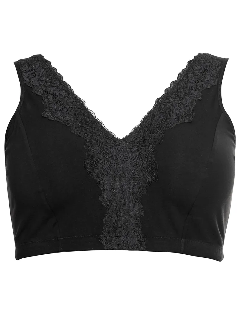 sheego Bügelloser BH schwarz, Schwarz, – Produktbild 2 von 2