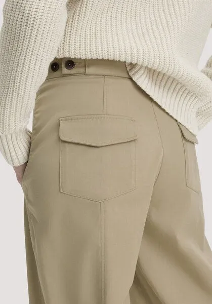 hessnatur hessnatur Barrel-Leg Hose Relaxed aus TENCEL Lyocell mit Bio-Baumwolle, Goldsand, – Produktbild 2 von 3