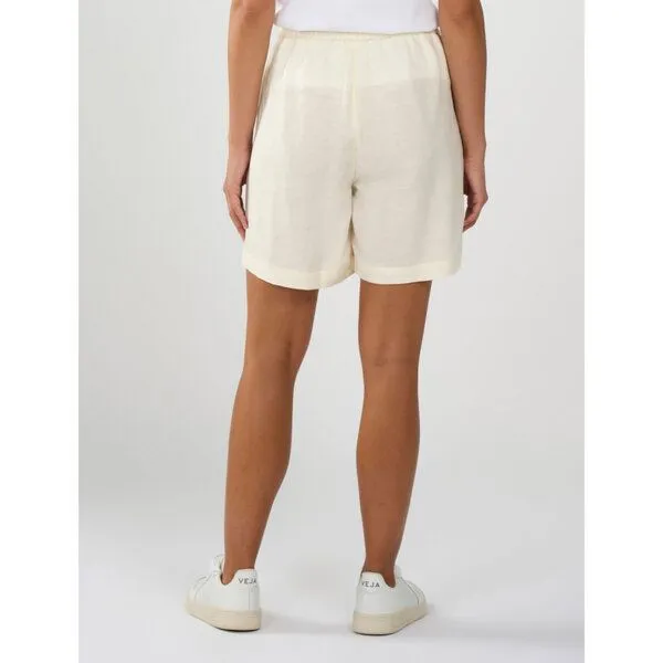 KnowledgeCotton Apparel KnowledgeCotton Apparel Shorts LINEN MIX aus Bio-Leinen und Tencel, Natur (buttercream), – Produktbild 3 von 3