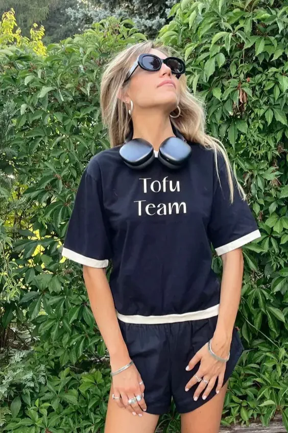 New Orchard New Orchard Damen vegan T-Shirt Tofu Team In, Blau, – Produktbild 2 von 2