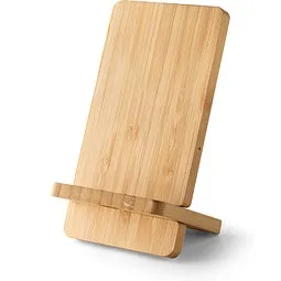 hi!dea™ hi!dea™ LANGE. Smartphone-Halter mit superschnell 15W wireless Ladegerät aus Bambus – Produktbild 1 von 1