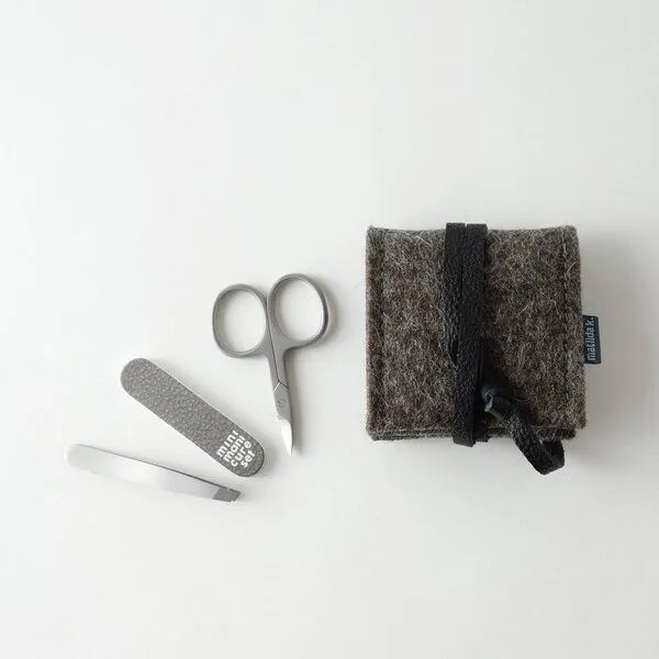 matilda k. manufaktur matilda k. manufaktur mini-maniküre-set 'ella' aus Wollfilz braun, Braun, – Produktbild 2 von 8