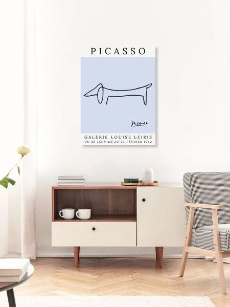 Photocircle Photocircle Poster / Leinwandbild - Picasso Hund – blau – Produktbild 3 von 4