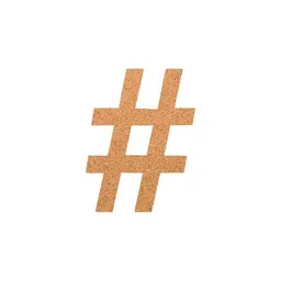 Kork-Deko Kork-Deko Hashtag als Pinnwand aus Kork XXL ca. 80x50 cm – Produktbild 1 von 1