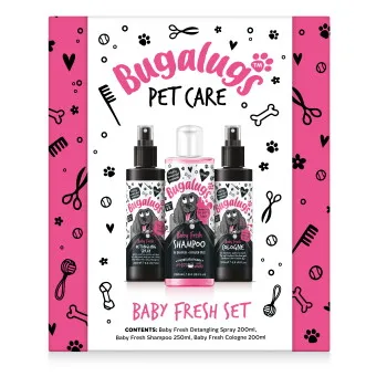 Bugalugs Bugalugs Pflegeset Baby Fresh 3-teilig (Shampoo 250ml, Entwirrer 200ml, Parfüm 200ml) 650ml – Produktbild 2 von 2