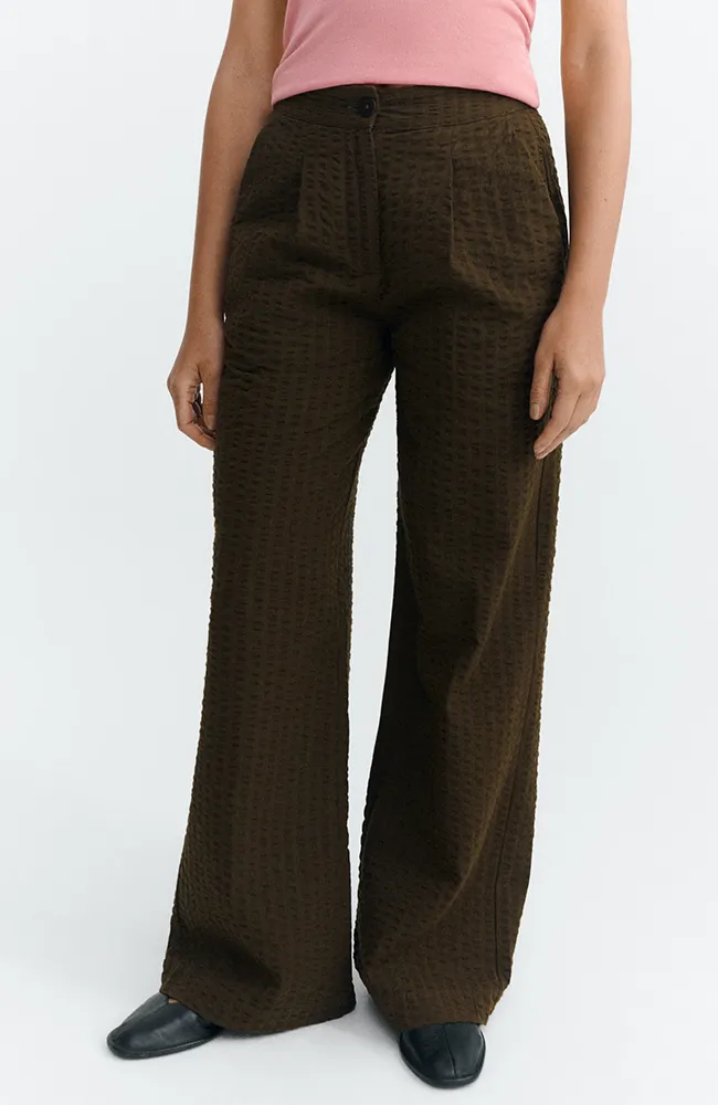 thinking mu Thinking MU Damen vegan Hose Seersucker Manolita Braun, Braun, – Produktbild 1 von 2