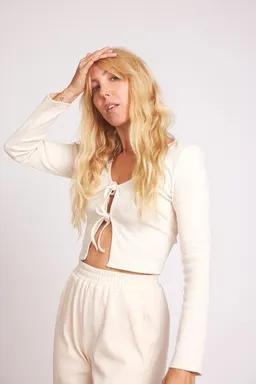 Baìge the Label Baìge the Label Brit - Cardigan mit Schnürung – Produktbild 1 von 1