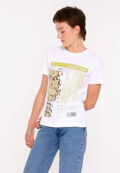 THOKKTHOKK ThokkThokk Damen T-Shirt Bio Fair, State of mind (mehrfarbig), – Produktbild 3 von 4