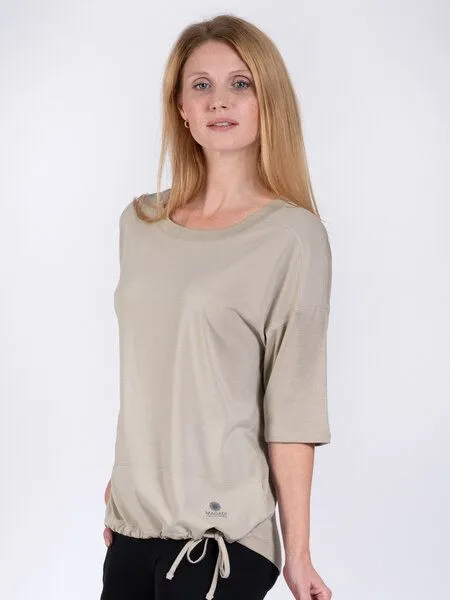 Magadi Magadi Yoga Shirt SARA aus Naturmaterial, Nature (taupe), – Produktbild 1 von 4