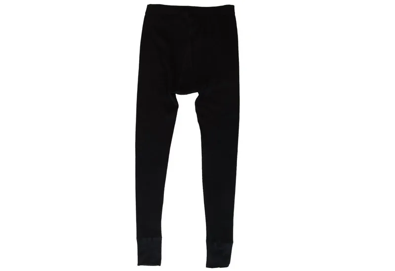 HERMKO Lange Unterhose 3542 mit Eingriff, 100 % Bio-Baumwolle, Doppelripp, Weichbund, Schwarz, – Produktbild 2 von 2