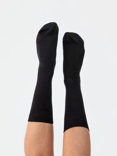 erlich textil erlich textil Casual Cotton Gerippte Socken im 3er Pack aus Bio-Baumwolle, Schwarz, – Produktbild 2 von 6
