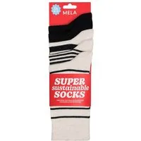 MELA MELA Basic Socken im 5er-Pack aus Biobaumwoll-Mix, Black stripes mix (mehrfarbig), – Produktbild 1 von 1