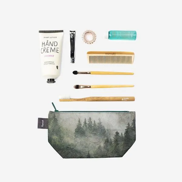 paprcuts paprcuts Kosmetiktasche, Foggy morning (grün), – Produktbild 3 von 4