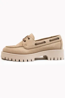 Will's Vegan Store Will's Vegan Store Damen vegan Mokassins Track Sole Veganes Wildleder Beige – Produktbild 1 von 1