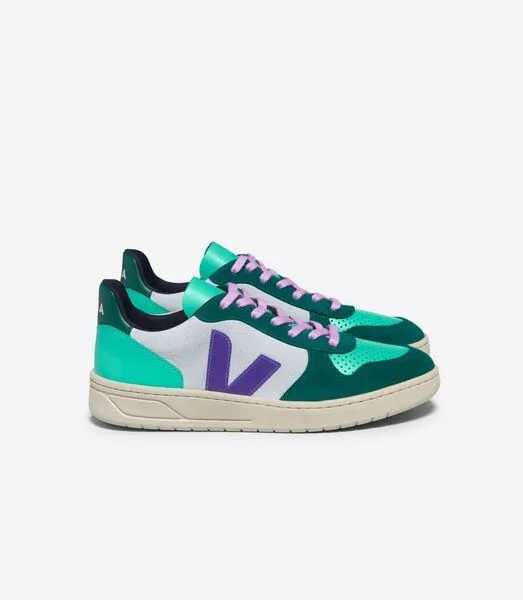 Veja Veja Sneaker Damen - V-10 Suede, Mehrfarbig (multico swan purple pierre), – Produktbild 2 von 4