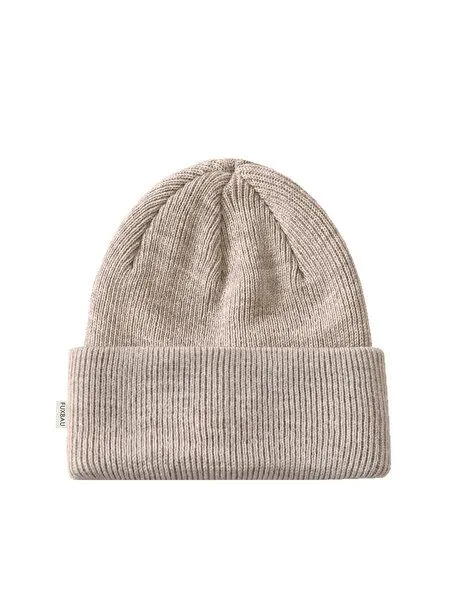 FUXBAU FUXBAU Merino Strickmütze, Sand, – Produktbild 3 von 4
