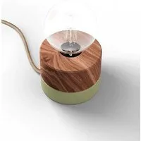 ALMUT von Wildheim ALMUT von Wildheim Tischleuchte Walnuss Holz angesagte Pastelltöne skandinavisches Design, Wasabigrün, – Produktbild 1 von 1