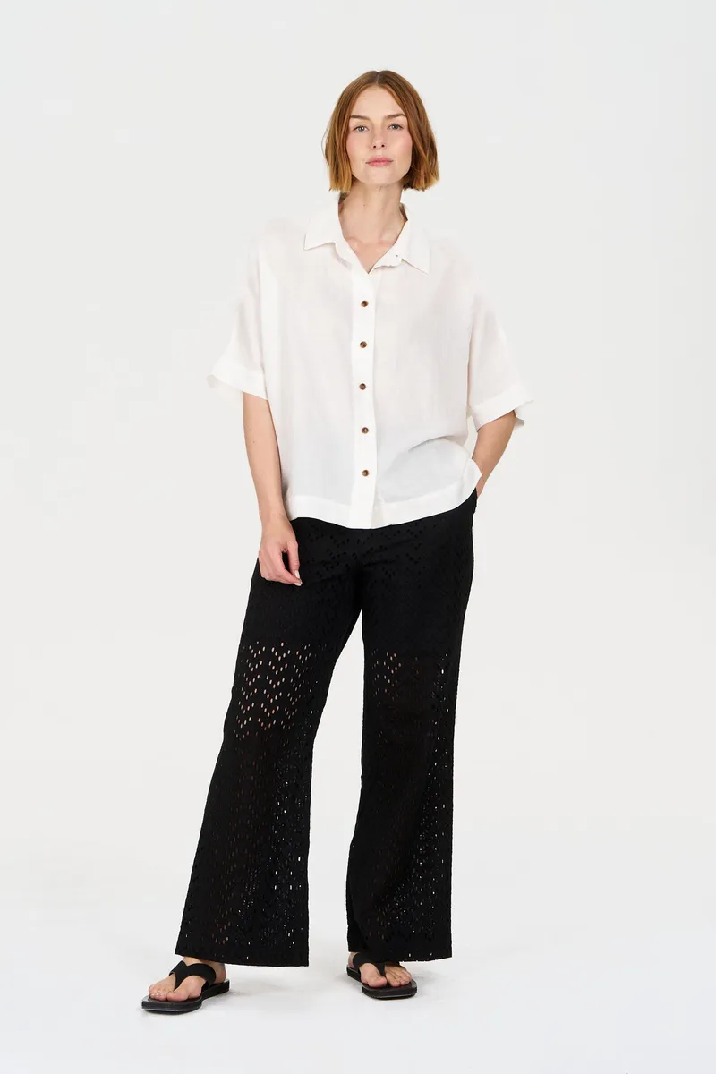 KOMODO KOMODO Damen vegan Hemd Kimono Weiß, Weiß, – Produktbild 1 von 2